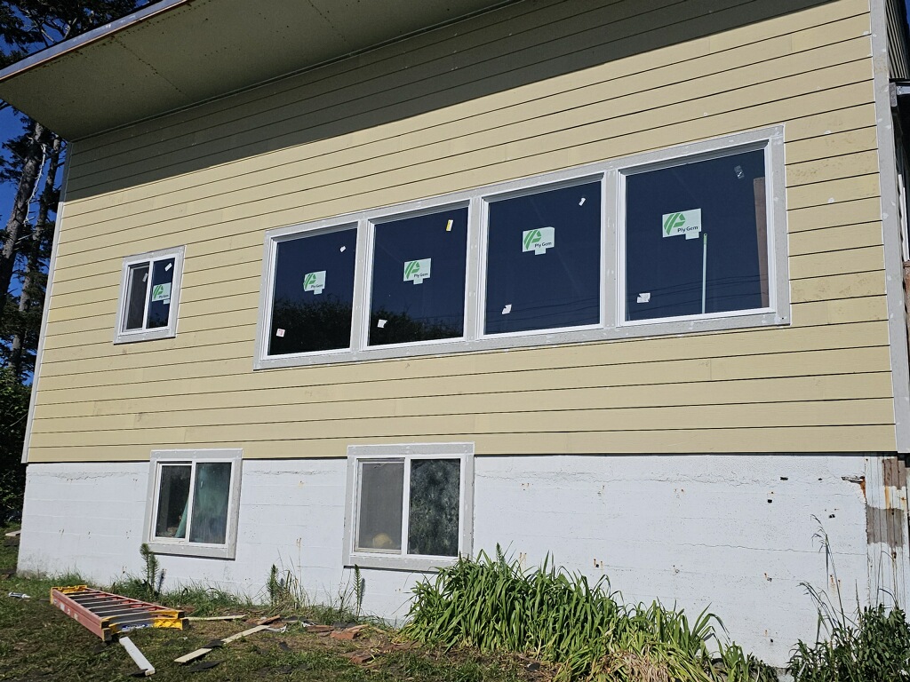 New Ply Gem windows installed on exterior